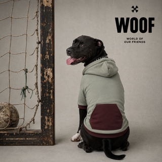 The “Training” Hoodie gris / vino perro